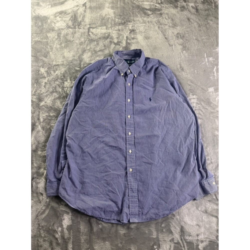 Ralph Lauren Classic Fit Men's Button-Down Size 17.5 Blue Collar